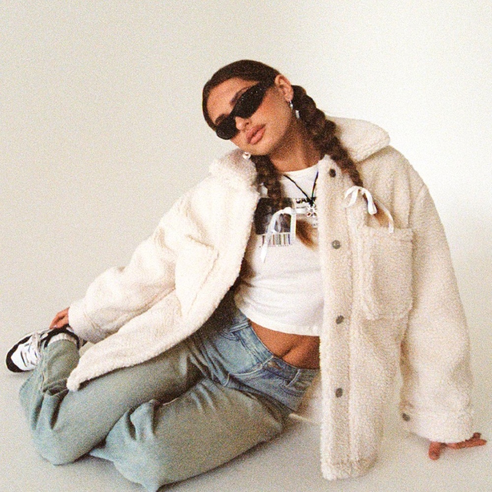 NWOT Princess Polly Caitii Jacket Cream Sherpa